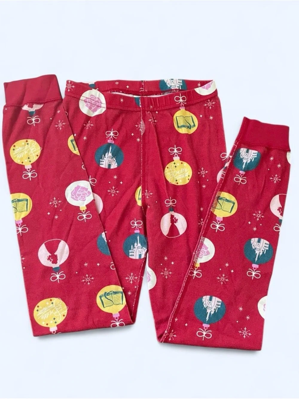 Hanna Andersson Girls' Red Disney Belle Holiday Pajama Set - Size 10
